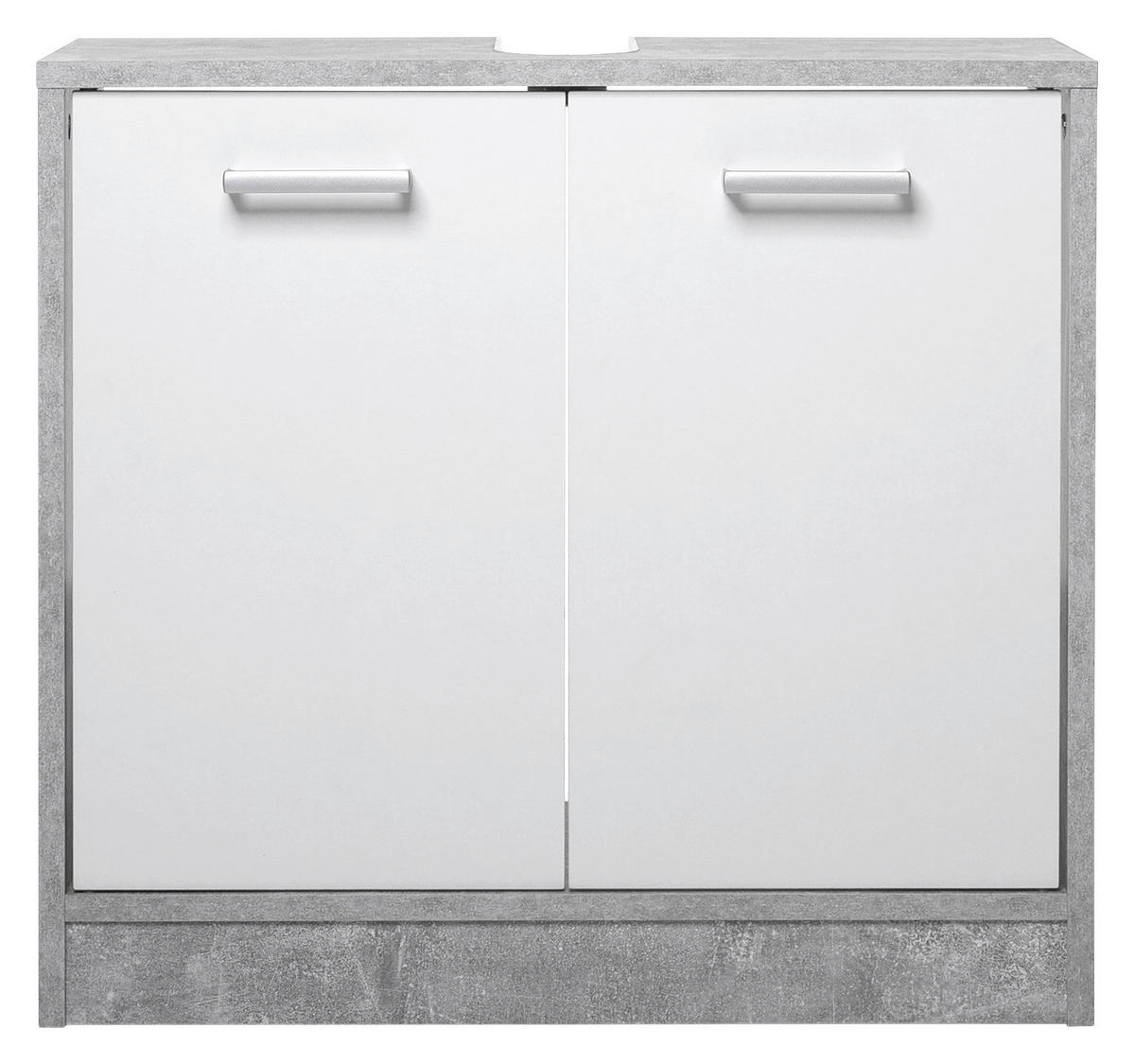 Bad-Set Madeira Beton Optik weiß B/H/T: ca. 123x76,5x28 cm Madeira - weiß (123,00/76,50/28,00cm)