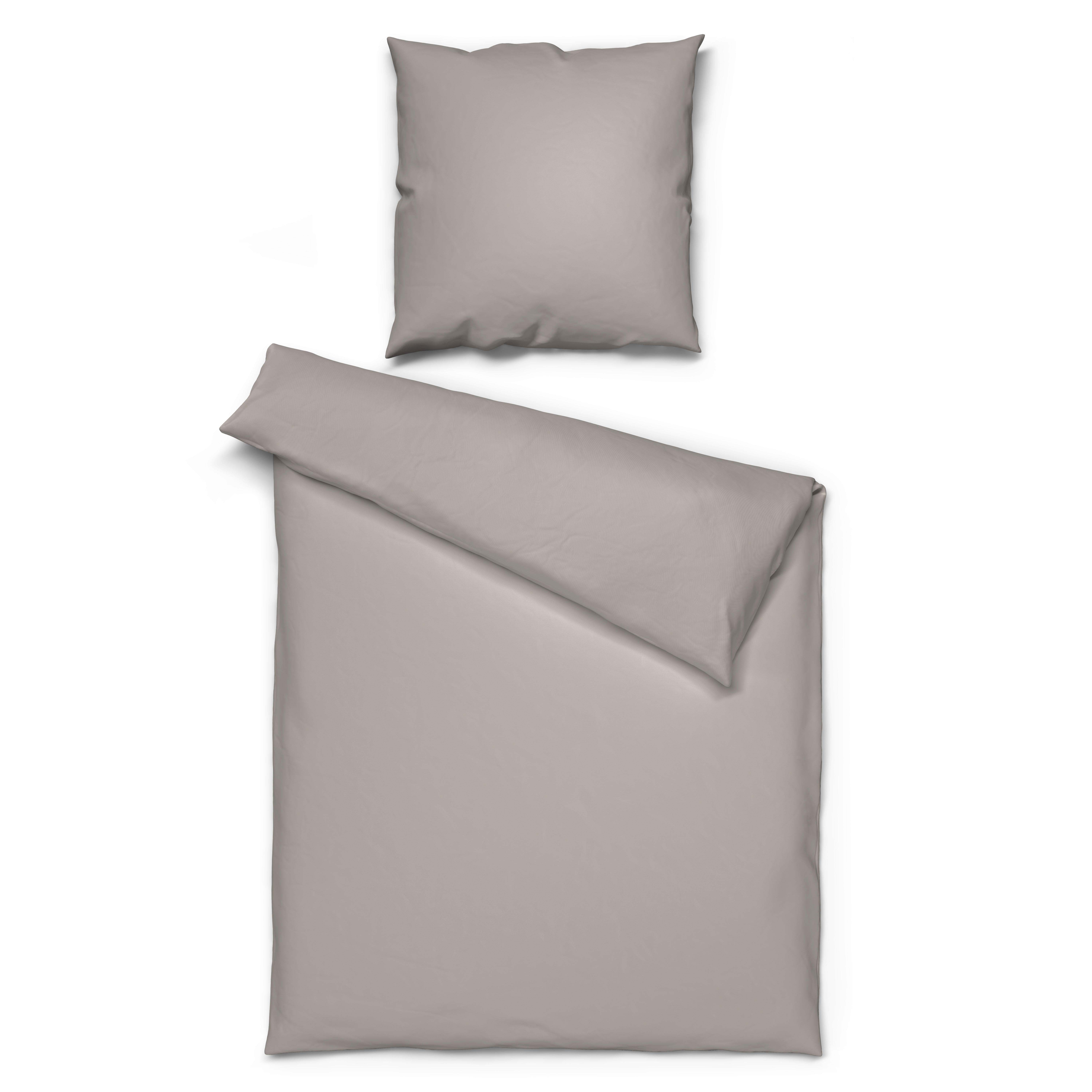 Baumwoll Bettwäsche Renforce Bettwäsche-Renforce_Uni 135x200cm - taupe (135,00/200,00cm) - beau rêve