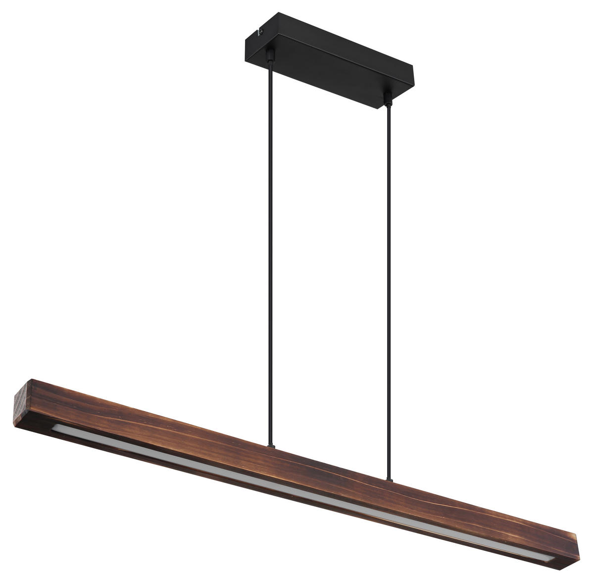 GLOBO LED-Pendelleuchte Tibeon 15536H schwarz natur Metall Kunststoff Holz B/H: ca. 90x120 cm Tibeon - natur/schwarz (90,00/120,00cm) - GLOBO