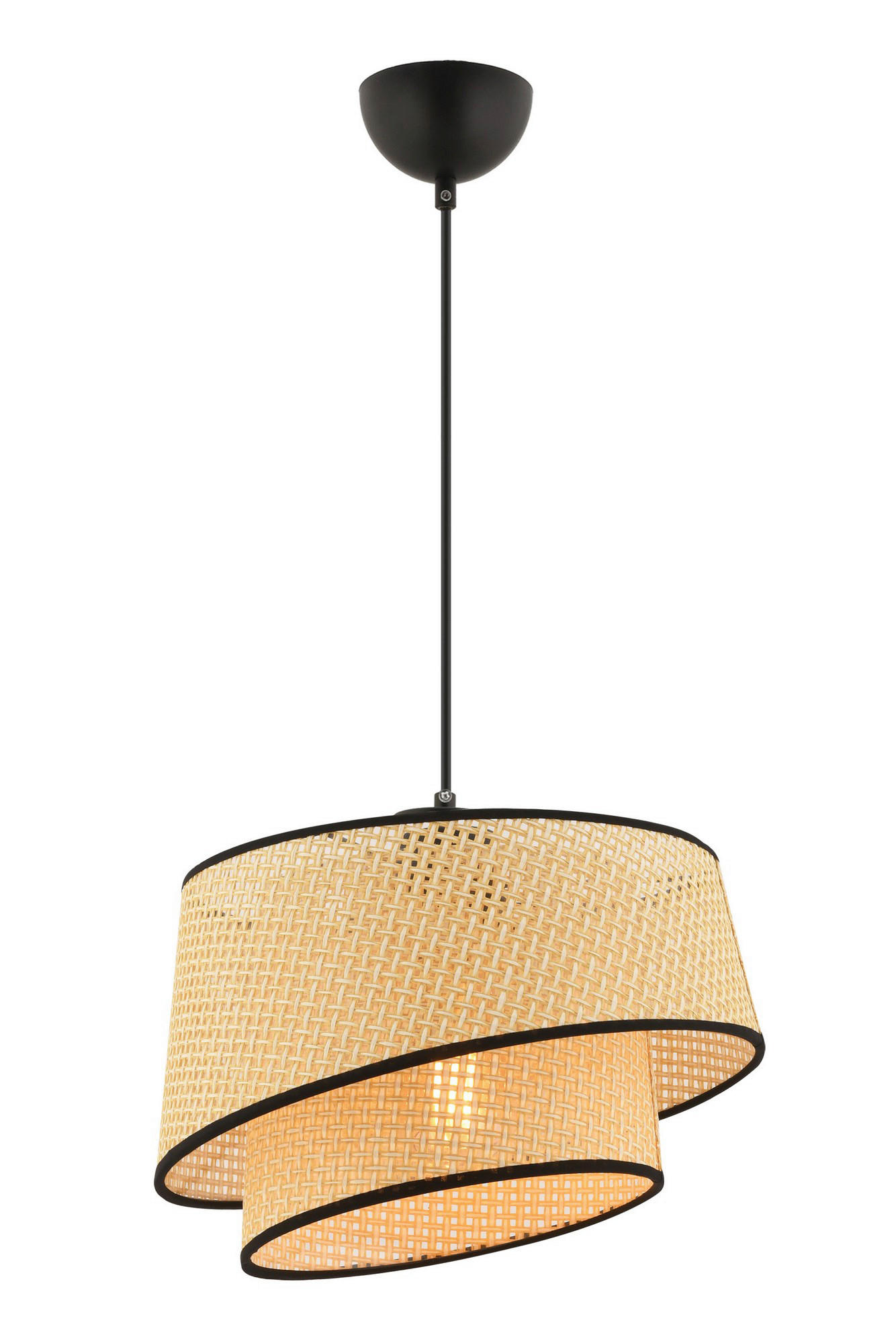 Opviq Pendelleuchte schwarz kamel Stoff Metall B/H/L: ca. 32x65x32 cm E27 1 Brennstellen Barette Hazeran - schwarz/kamel (32,00/32,00/65,00cm) - Opviq