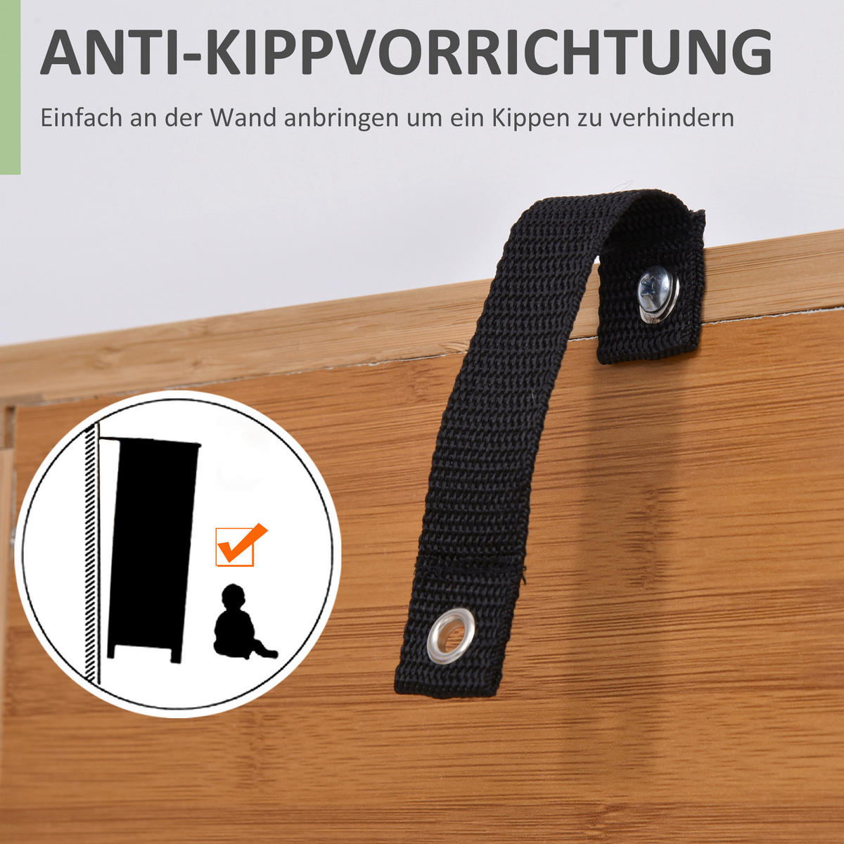 Badezimmerschrank natur Bambus B/H/L: ca. 26x92x50 cm Badezimmerschrank - natur (50,00/26,00/92,00cm) - HOMCOM