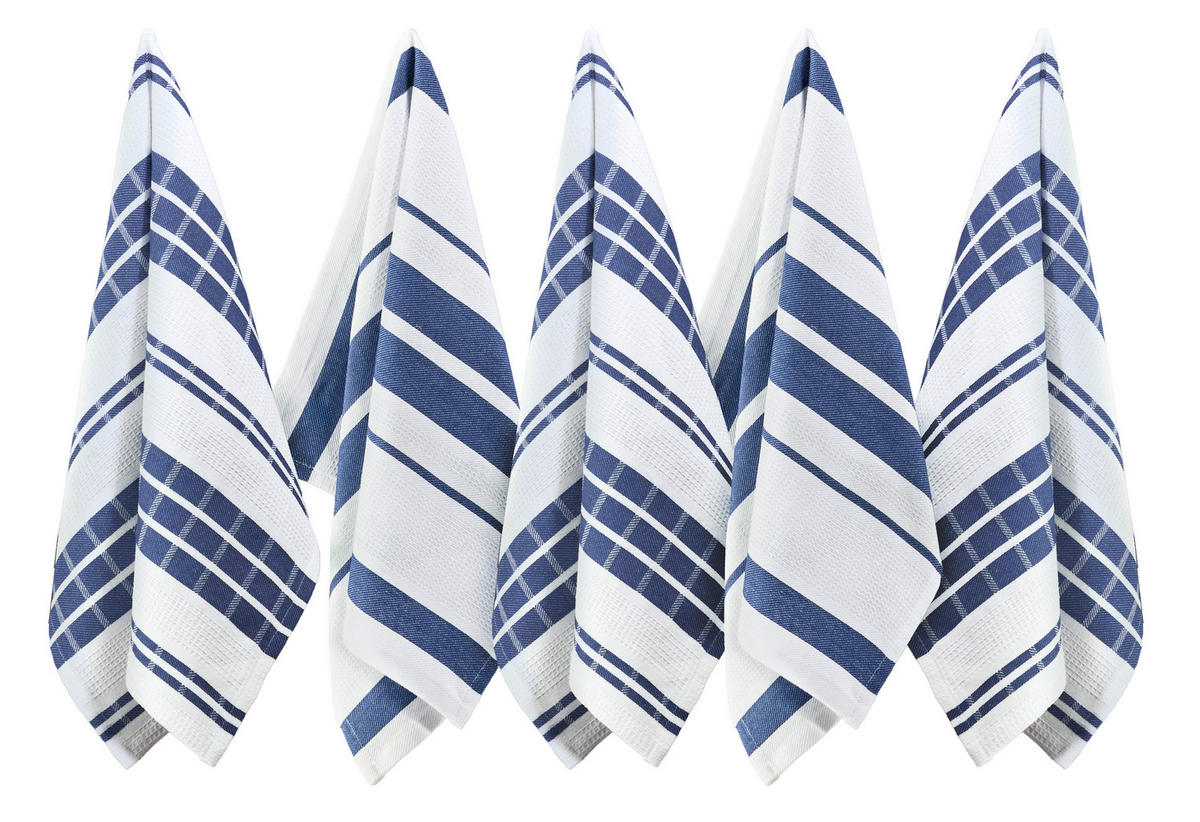 Geschirrtuch Geschirrtuch_5erPack 45x70 blau - blau (45,00/70,00cm) - POCOline