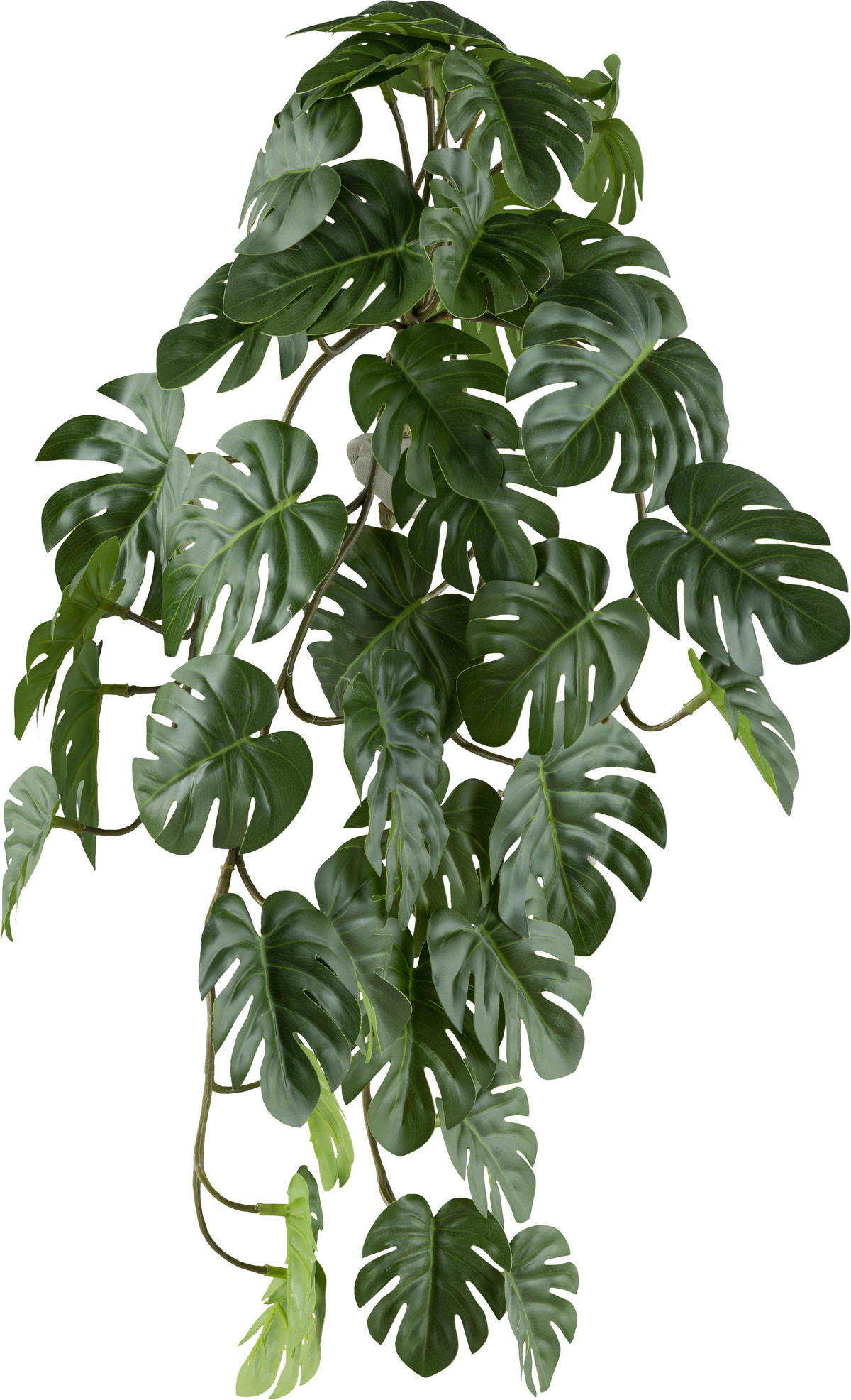 Kunstpflanze grün Kunststoff L: ca. 48 cm Splitphilodendron-Hänger - grün (48,00cm)
