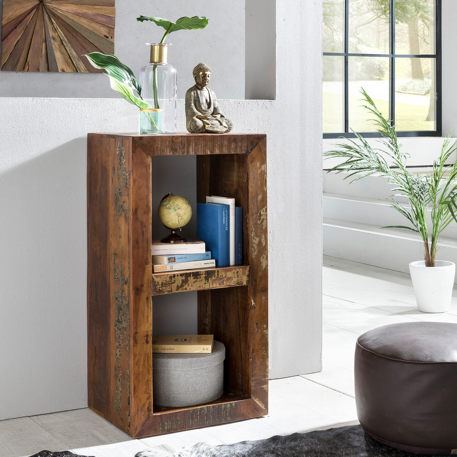 Standregal natur B/H/T: ca. 45x90x35 cm Standregal - natur (45,00/90,00/35,00cm) - Wohnling