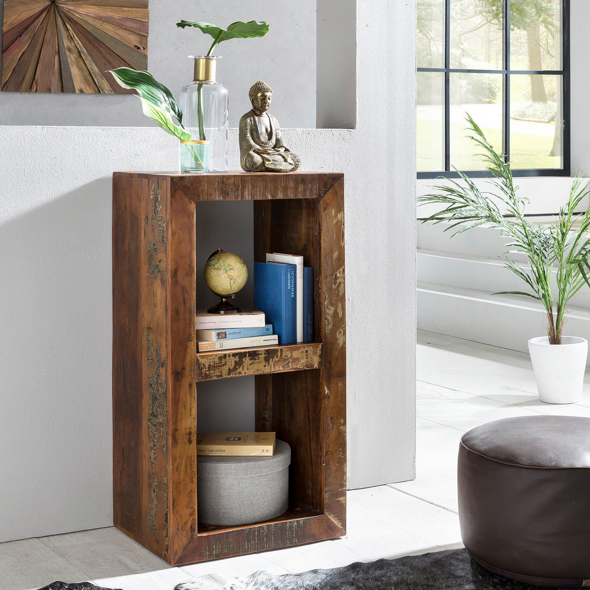 Standregal natur B/H/T: ca. 45x90x35 cm Standregal - natur (45,00/90,00/35,00cm) - Wohnling