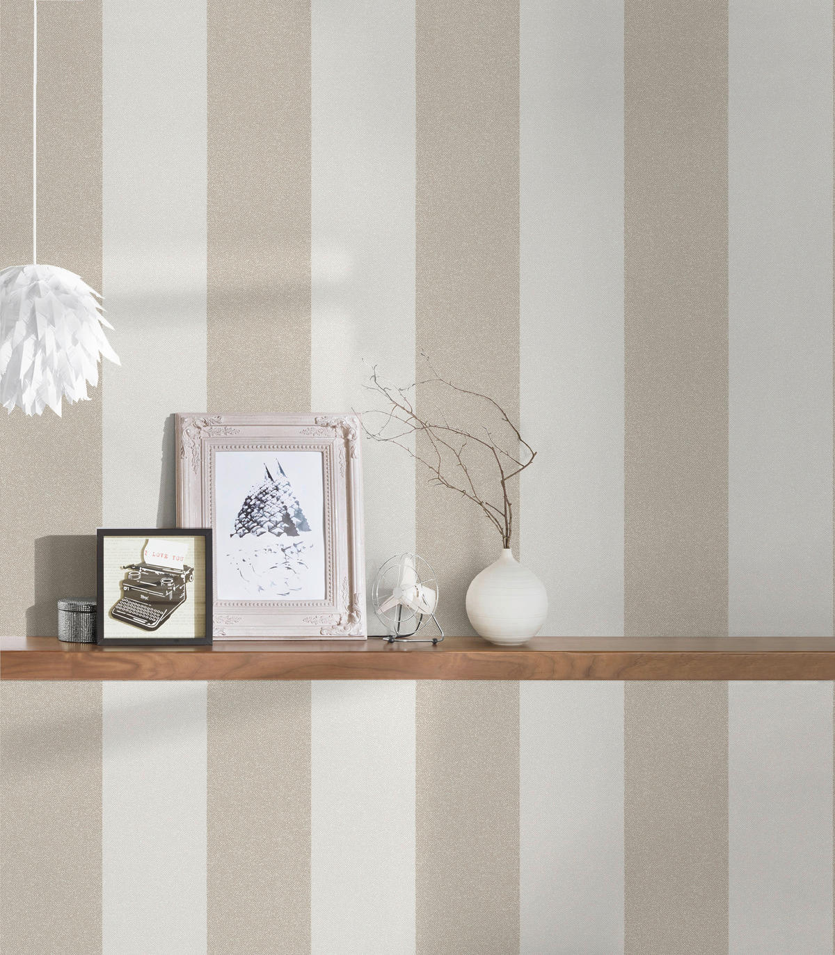 A.S.Creation Vliestapete New Elegance Streifen beige B/L: ca. 53x1005 cm New Elegance - beige (53,00/1005,00cm) - A.S.Creation