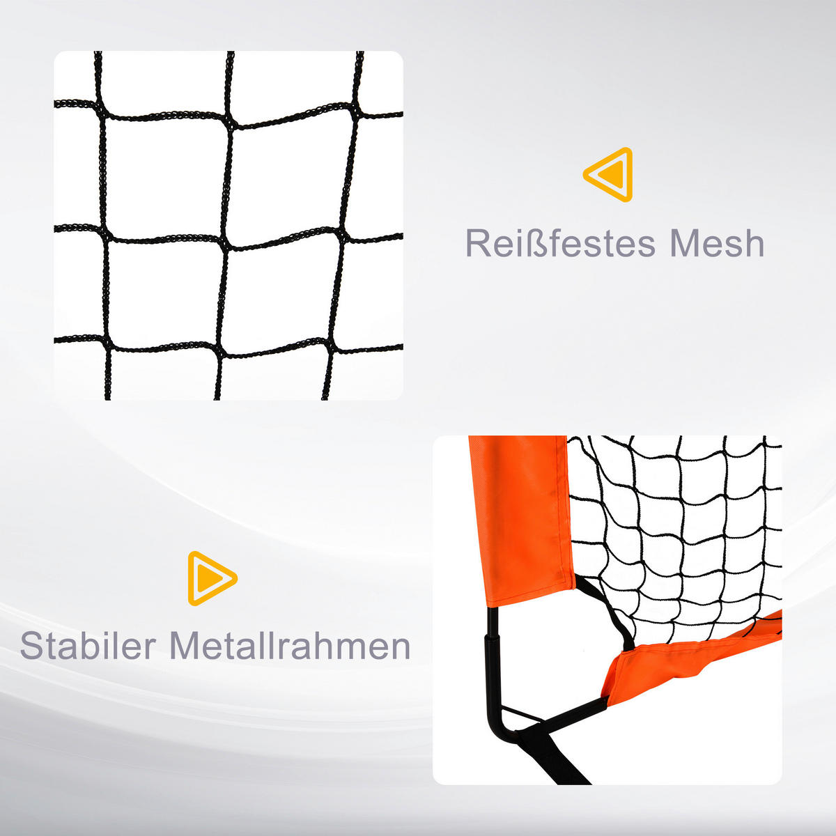 HOMCOM Fußballtor orange Metall B/H/L: ca. 90x90x183 cm Fußballtor - orange (183,00/90,00/90,00cm) - HOMCOM