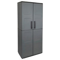 ArtPlast Kunststoffschrank Free dunkelgrau Kunststoff B/H/T: ca. 68x163x37 cm Free - schwarz/dunkelgrau (68,00/163,00/37,00cm) - ArtPlast