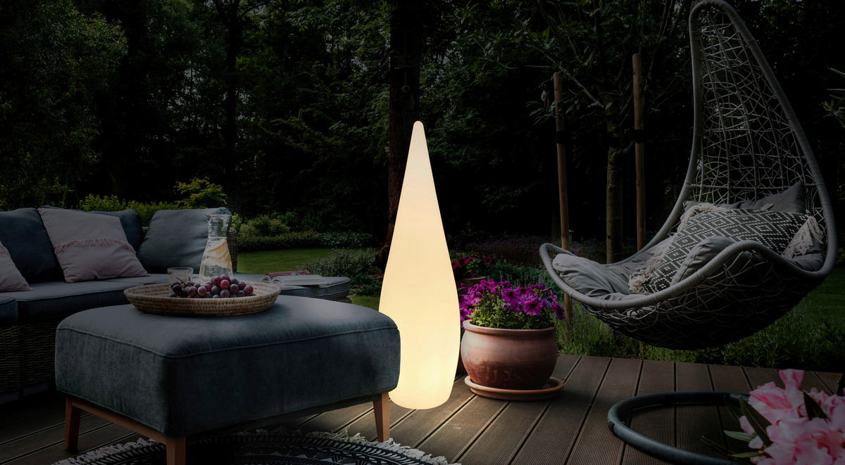 LED-Außenleuchte weiß H/D: ca. 120x36 cm VASCON - weiß (36,00/120,00cm) - GLOBO