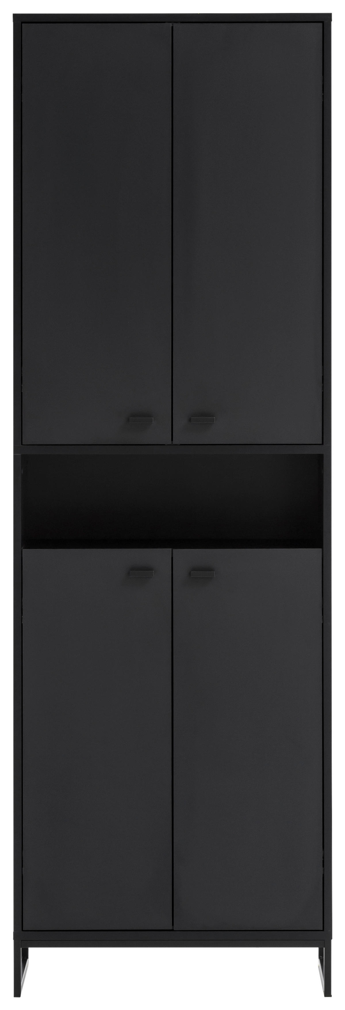 Schuhschrank Janne schwarz matt B/H/T: ca. 60,2x185,5x33 cm Janne - schwarz (60,20/185,50/33,00cm) - Möbelpartner