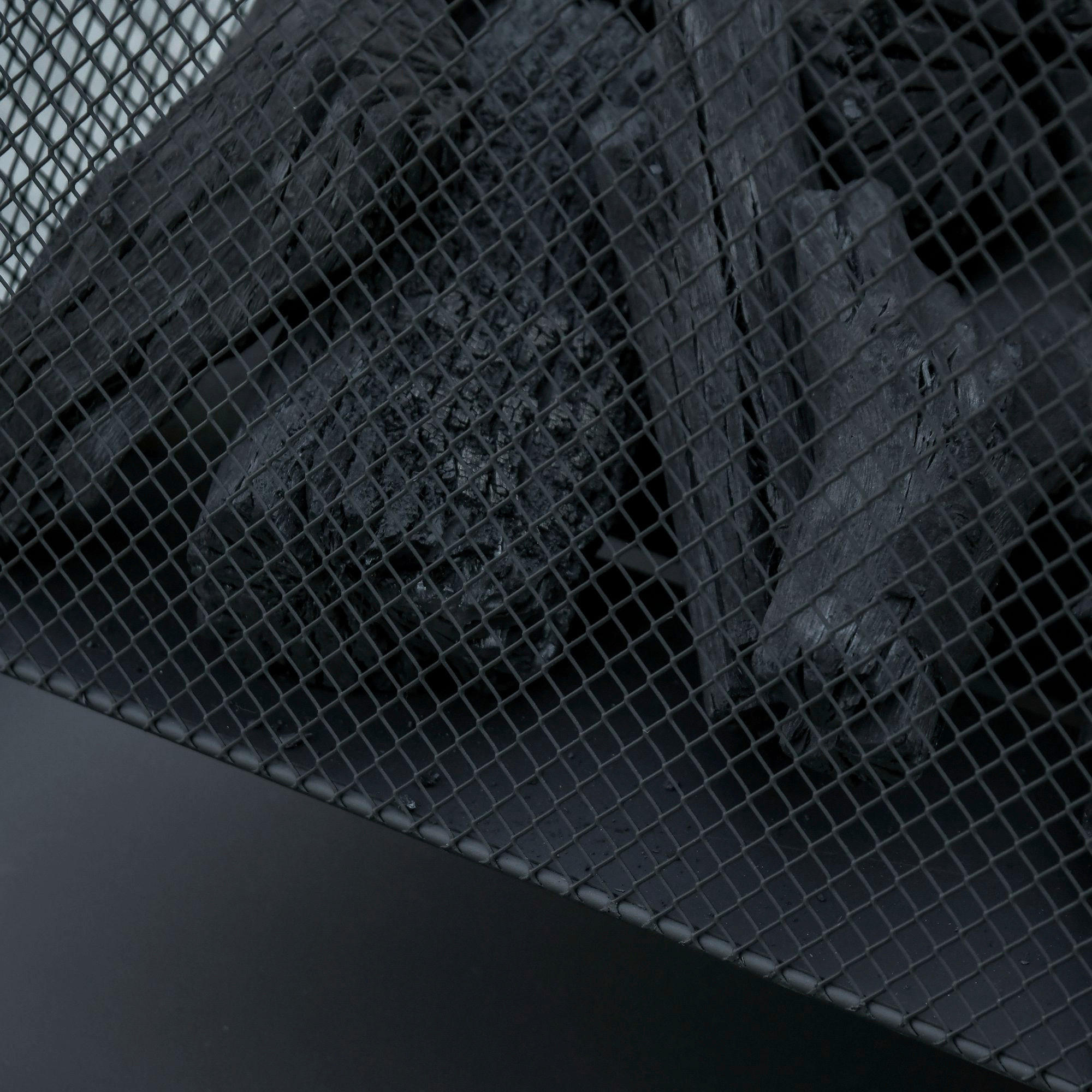 Outsunny Feuerschale schwarz Metall B/H/L: ca. 45x43x45 cm Feuerschale - schwarz (45,00/45,00/43,00cm) - Outsunny