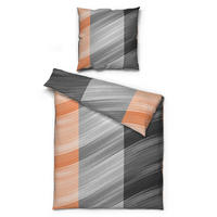 Microfaser Bettwäsche Bettwäsche_Microfaser_Wella - apricot/silber (135,00/200,00cm)
