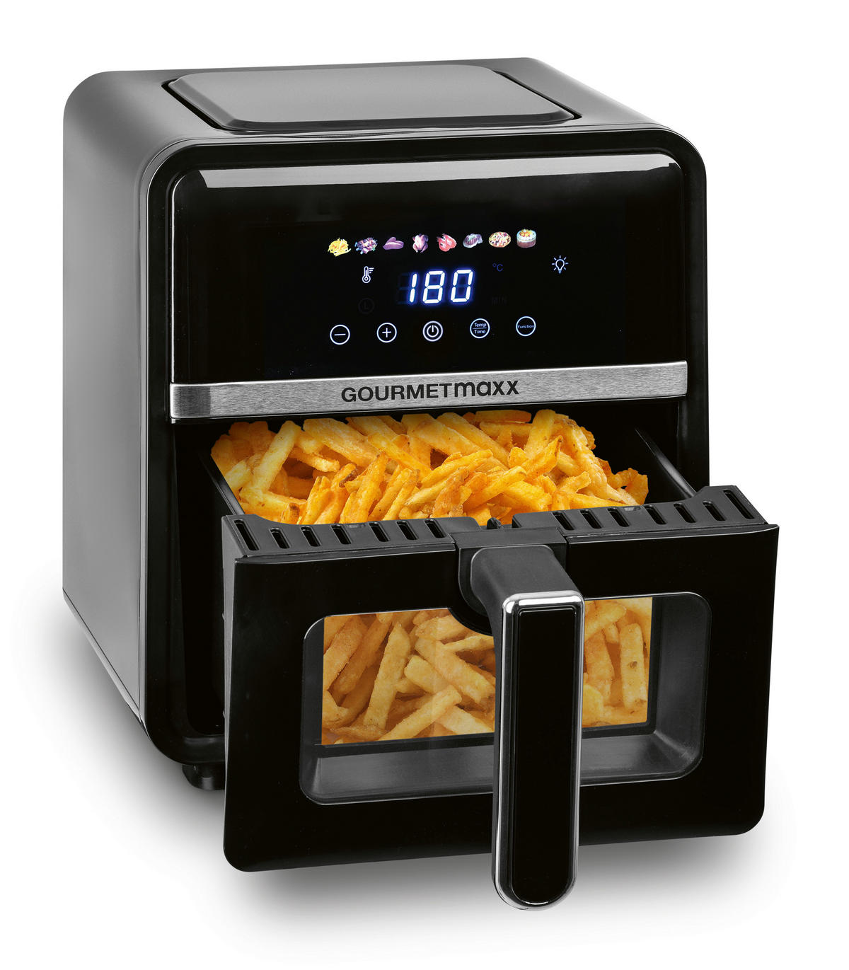 GOURMETmaxx Heißluftfritteuse Heißluftfritteuse - schwarz (36,50/25,00/30,00cm) - GOURMETmaxx