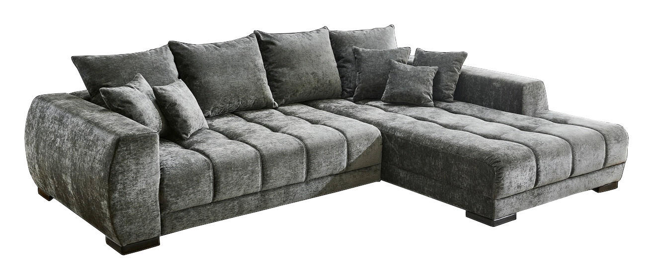 Ecksofa anthrazit Microfaser B/H/T: ca. 300x86x215 cm Artemis_2AL/li-OT/re_Type 002_Ecks. - schwarz/anthrazit (300,00/86,00/215,00cm)