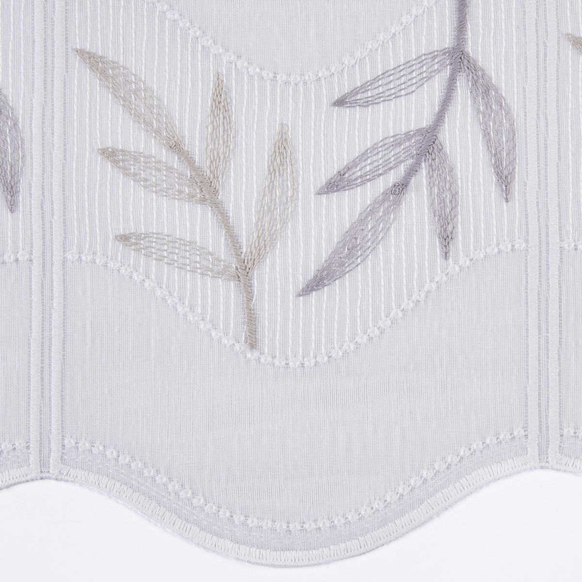 Scheibengardinen-Meterware Isabel weiß H: ca. 60 cm Isabel - beige/weiß (60,00cm)