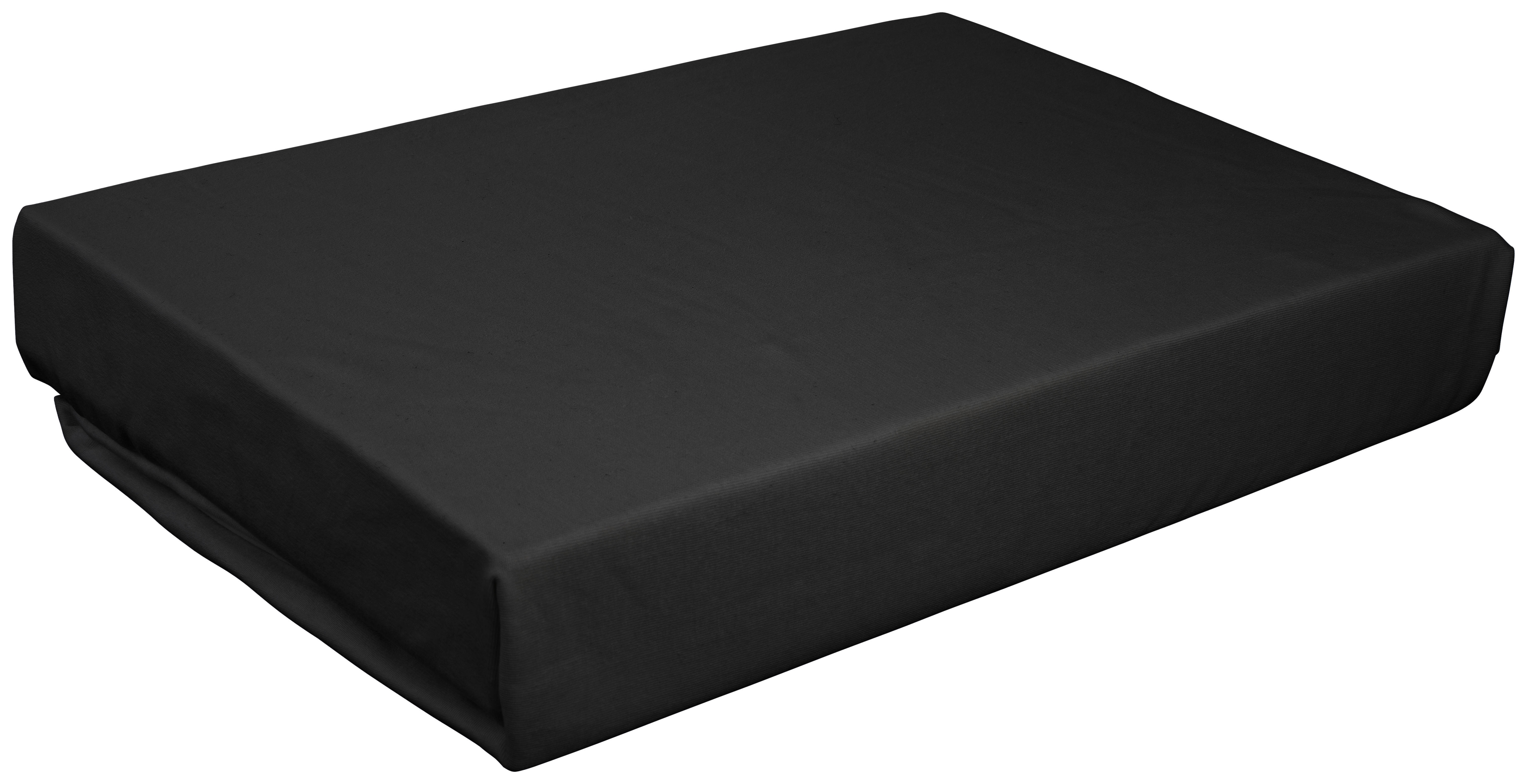 Boxspring Spannbetttuch Baumwolle Boxspring-Spannbetttuch schwarz - schwarz (100,00/200,00cm) - Elegance