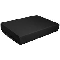 Boxspring Spannbetttuch Baumwolle Boxspring-Spannbetttuch schwarz - schwarz (180,00/200,00cm) - Elegance