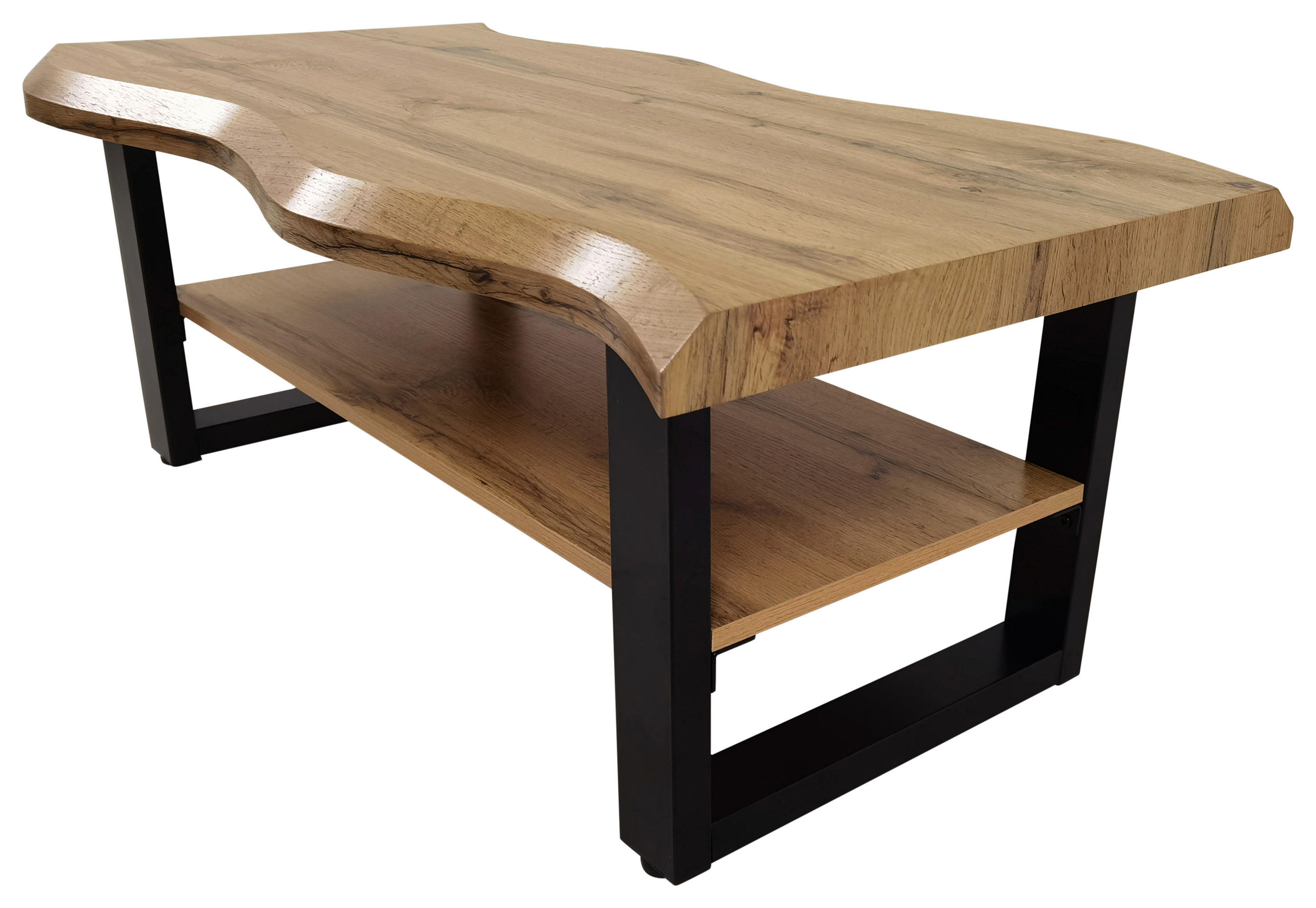 Couchtisch Gabriel Wildeiche Nachbildung B/H/T: ca. 110x42x60 cm Gabriel - schwarz (110,00/42,00/60,00cm)