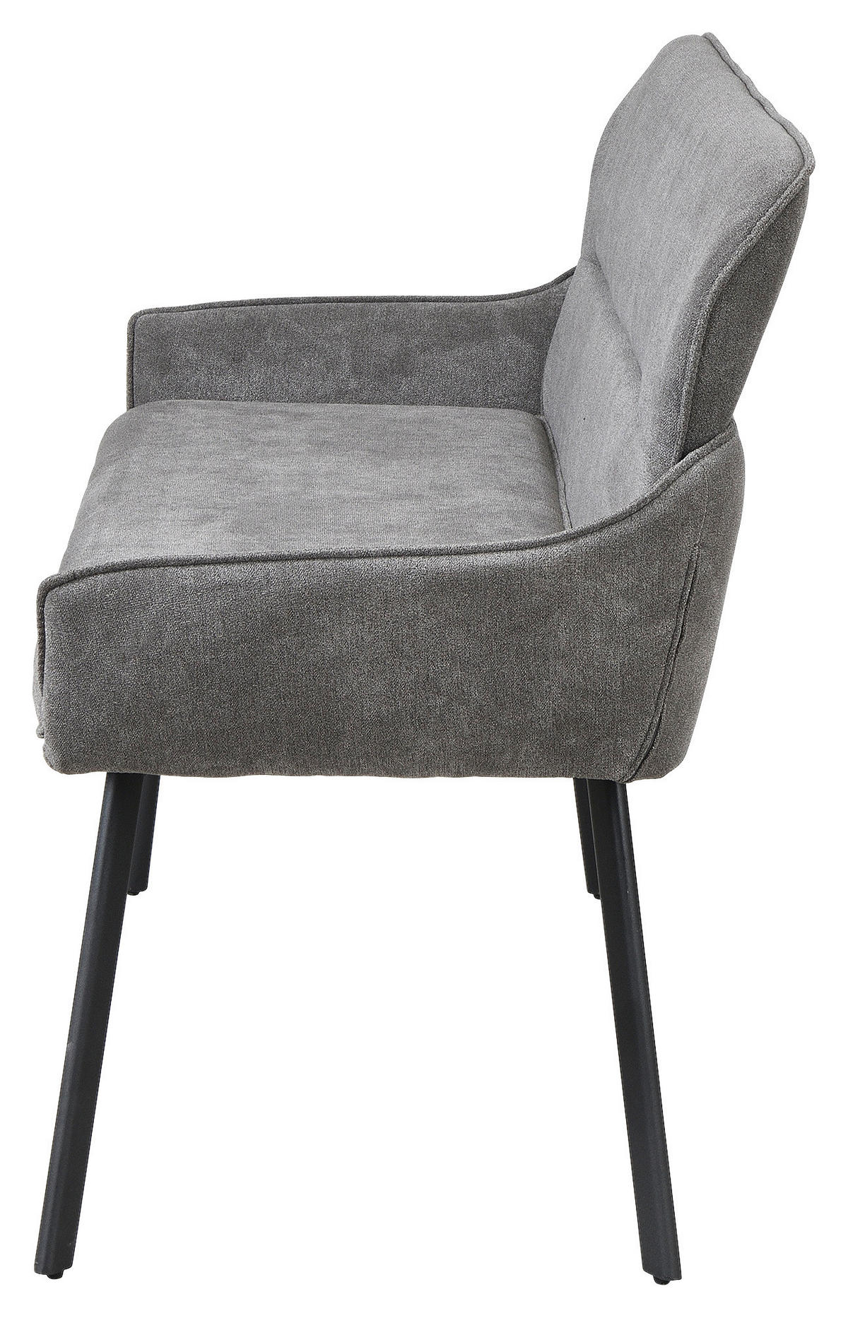 Sitzbank RICO schwarz grau Stoff Metall B/H/T: ca. 140x90x62 cm RICO - schwarz/grau (140,00/90,00/62,00cm) - byLIVING