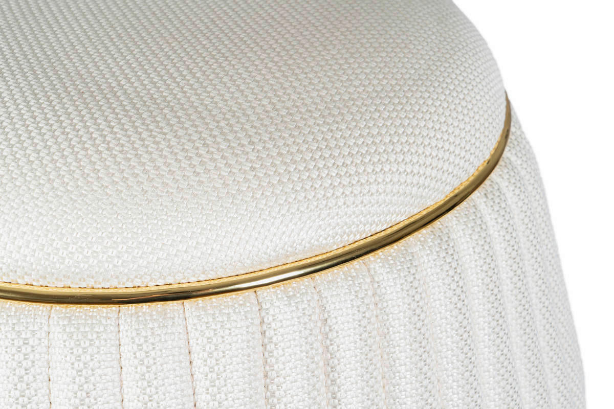 360 Living Hocker Doric 220 elfenbein gold H/D: ca. 53x51,5 cm Doric 220 - gold/elfenbein (51,50/53,00cm) - 360 Living