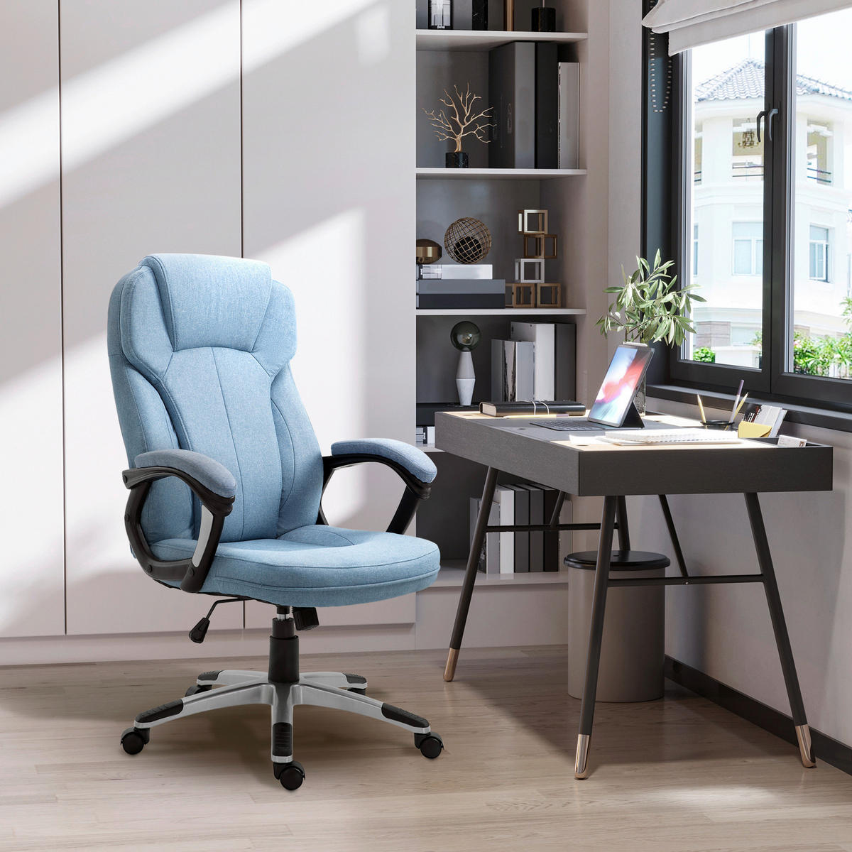 Drehstuhl 921-175 hellblau 921-175 - hellblau (66,00/120,00/75,00cm) - Vinsetto