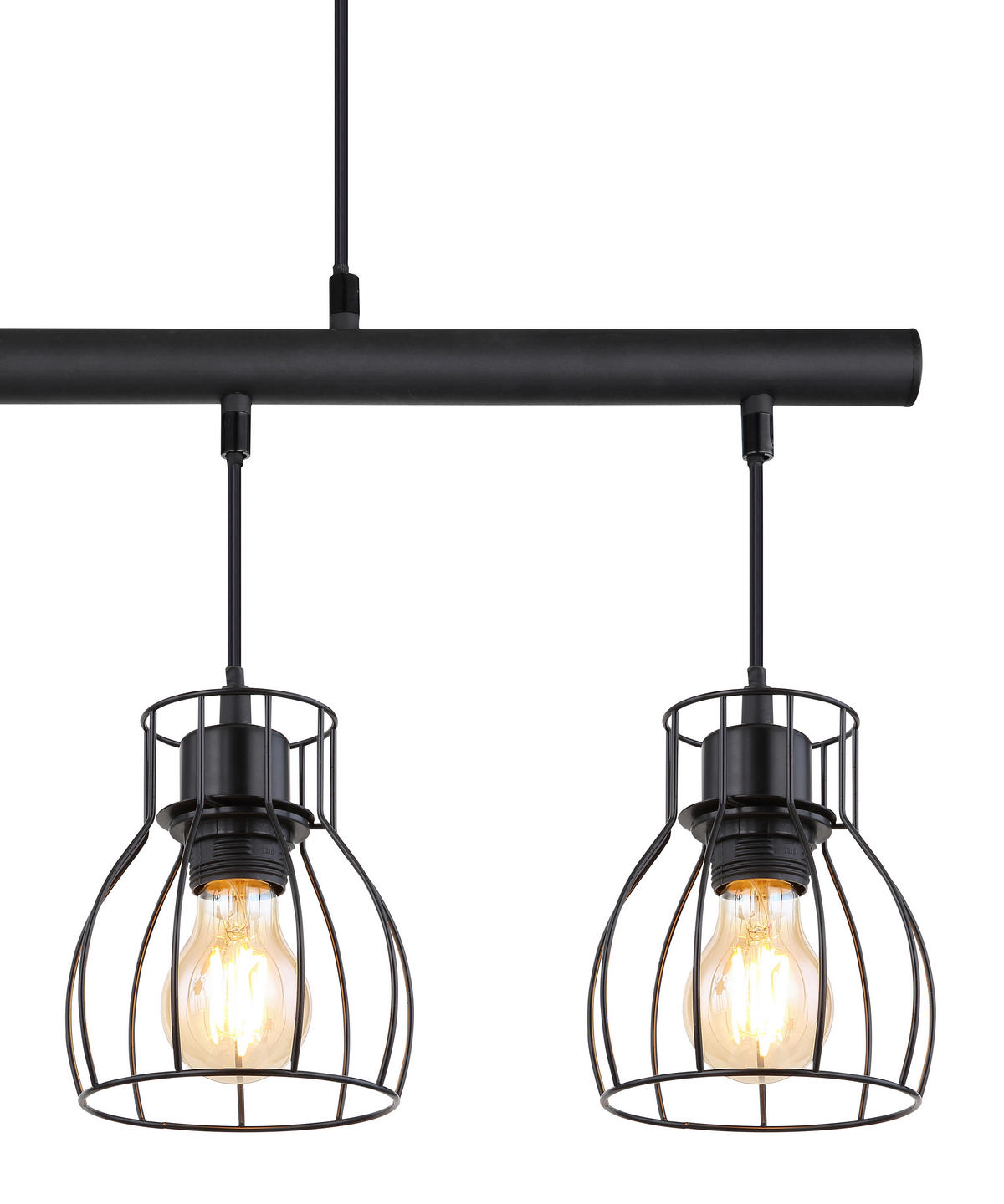 GLOBO LED-Pendelleuchte mattschwarz Metall B/H/T: ca. 14x120x77 cm 4.0 Brennstellen MINA - mattschwarz (14,00/120,00/77,00cm) - GLOBO
