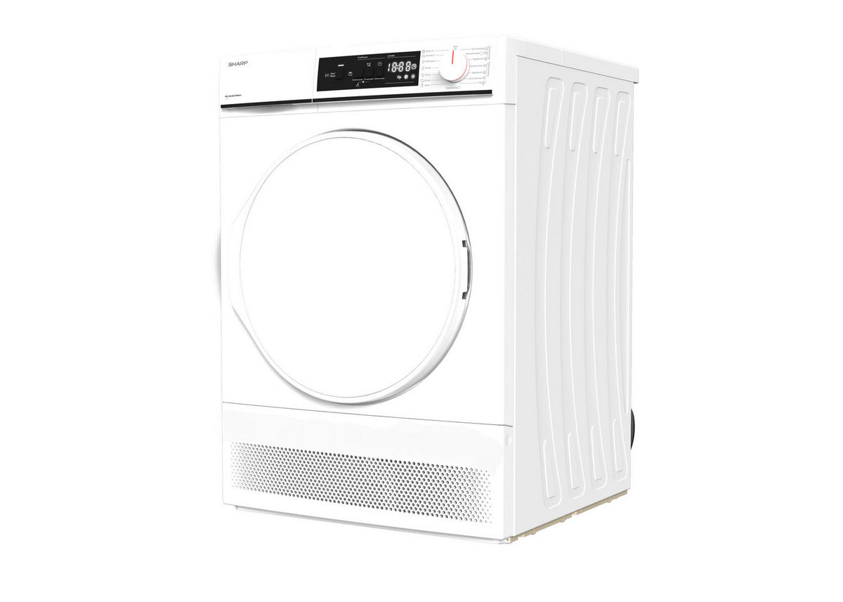Sharp Kondenstrockner KD-NCA7S7PW91-DE Kondenstrockner KD-NCA7S7PW91-DE - weiß (59,60/84,50/52,30cm) - Sharp