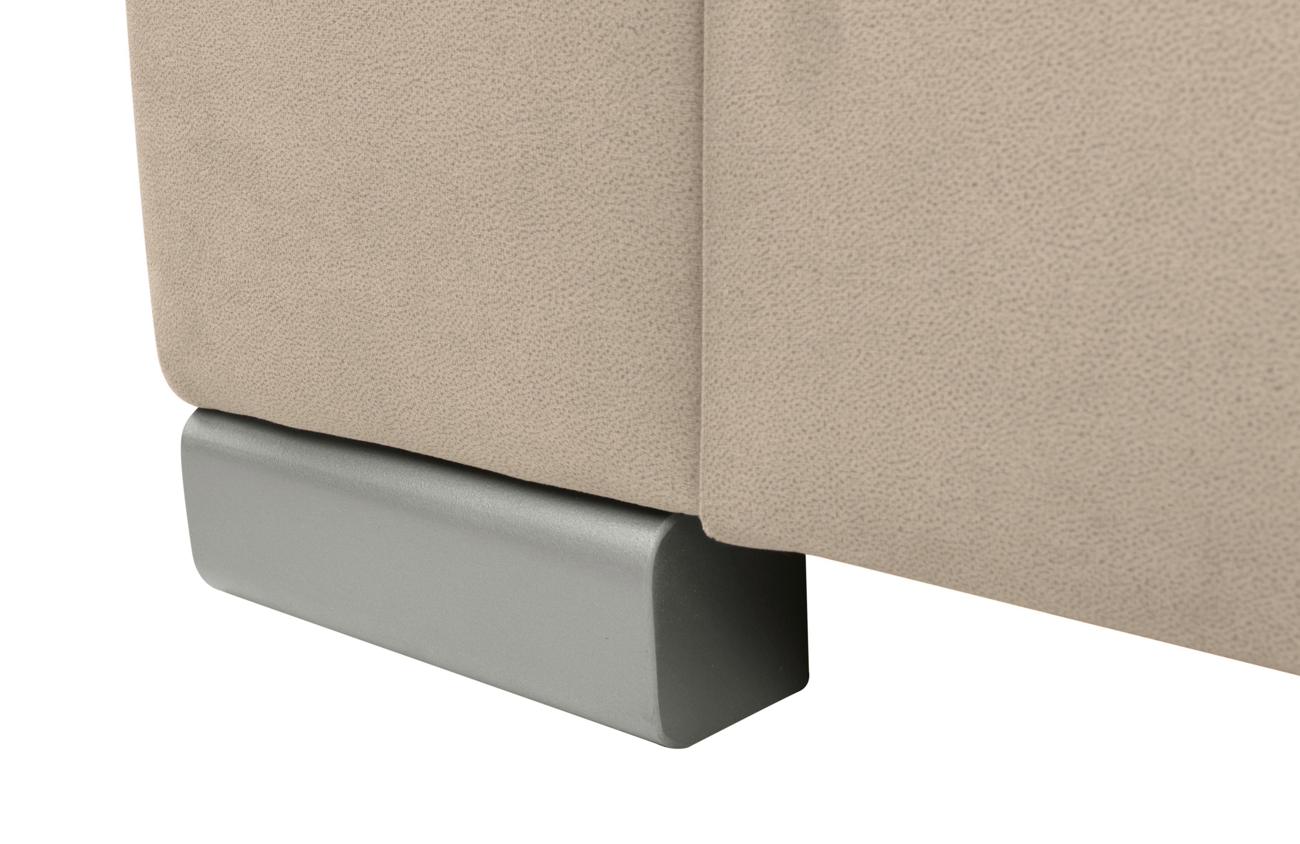 Ecksofa Evia braun Microfaser B/H/T: ca. 243x85x186 cm Evia - braun/silber (243,00/85,00/186,00cm)