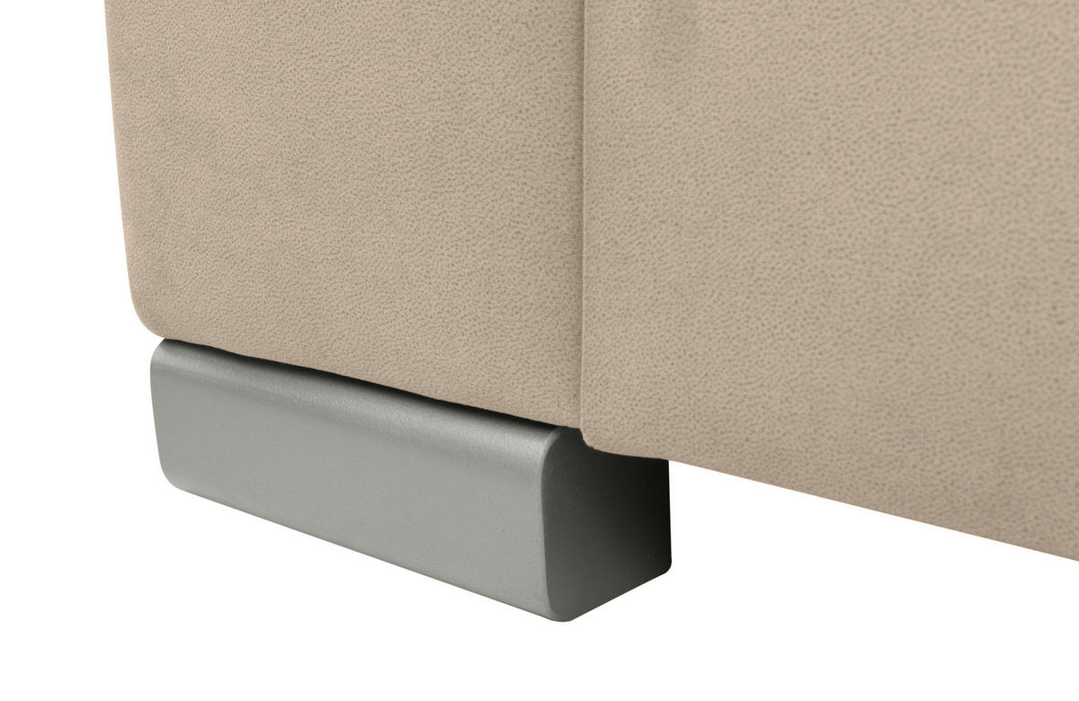 Ecksofa Evia braun Microfaser B/H/T: ca. 243x85x186 cm Evia - braun/silber (243,00/85,00/186,00cm)