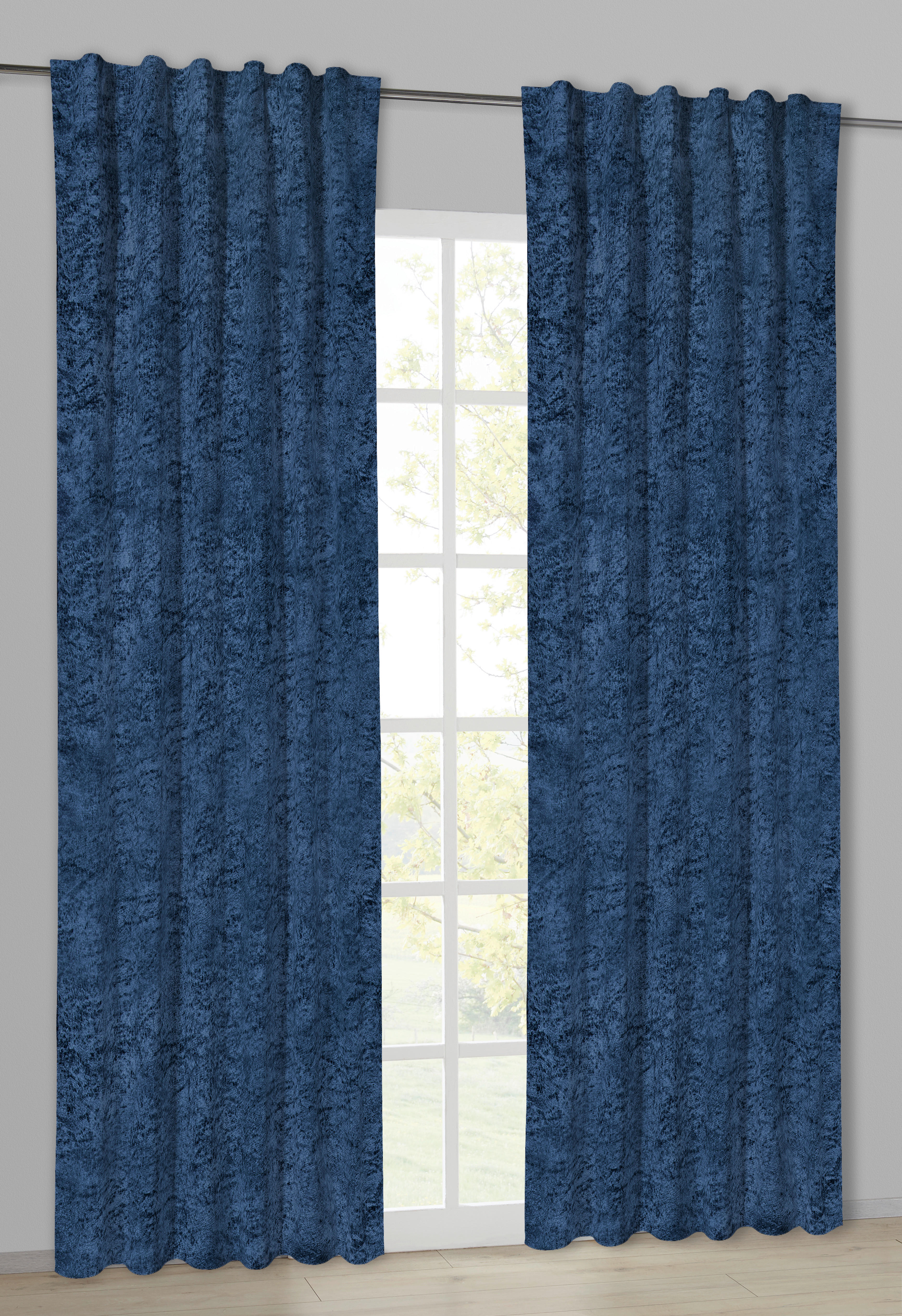 Thermovorhang Frozen ultramarineblau B/L: ca. 140x245 cm Frozen - ultramarineblau (140,00/245,00cm)
