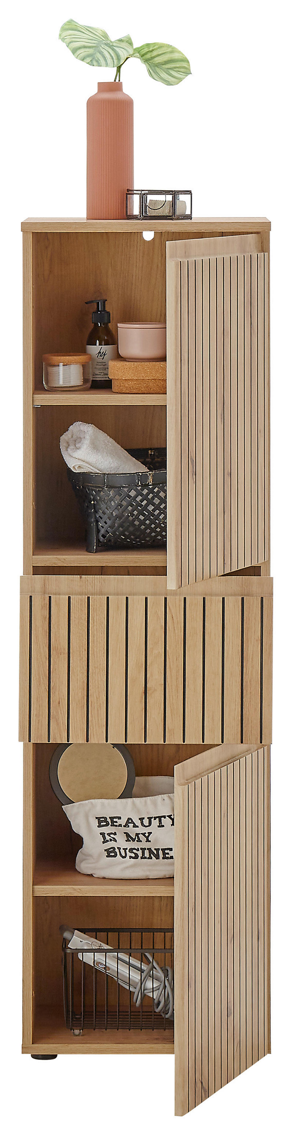 Midischrank Austin Artisan Oak Nachbildung B/H/T: ca. 40x136x31 cm Austin - (40,00/136,00/31,00cm)