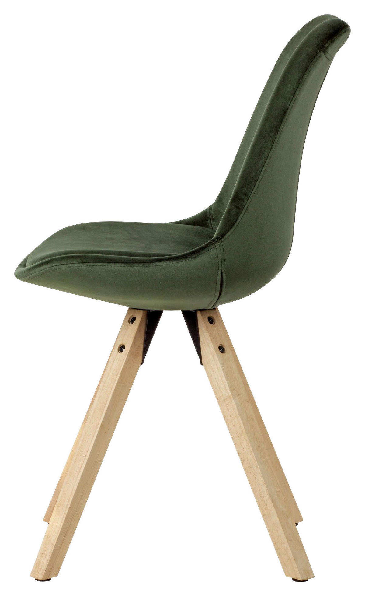 Stuhl 2er-Set grün Samt Echtholz B/H/T: ca. 49x87x52 cm ▷ online bei POCO  kaufen