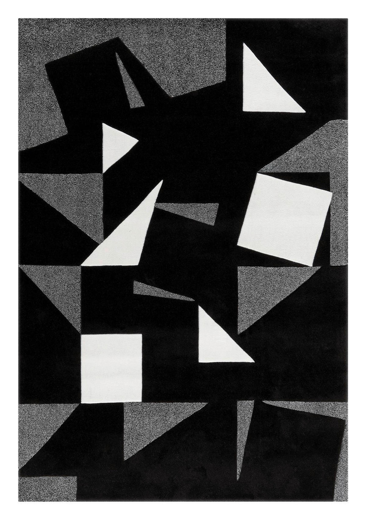 Arte Espina Kurzflorteppich Spirit Frisee 3108 schwarz B/L: ca. 140x200 cm Spirit Frisee 3108 - weiß/schwarz (140,00/200,00cm) - Arte Espina