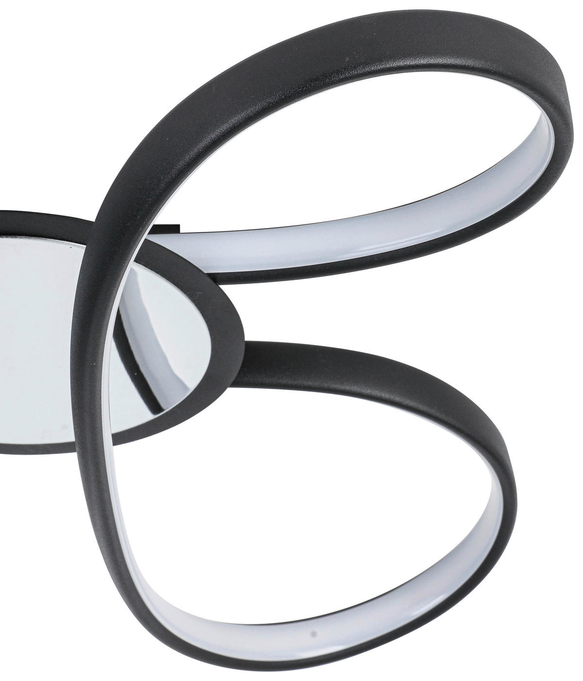 Nolo LED Deckenleuchte Chrom schwarz Kunststoff Metall B/H/L: ca. 48x12x48 cm 2 Brennstellen LED-Deckenleuchte_Markus - schwarz/Chrom (48,00/48,00/12,00cm) - Nolo