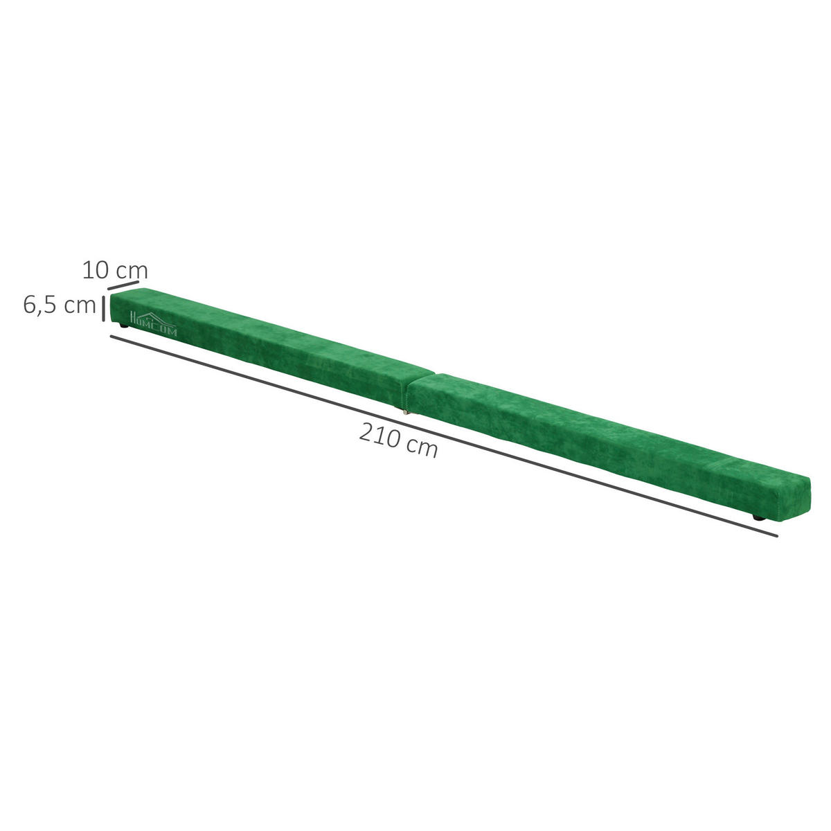 HOMCOM Schwebebalken grün Kiefer B/H/L: ca. 10x6,5x210 cm Schwebebalken - grün (210,00/10,00/6,50cm) - HOMCOM