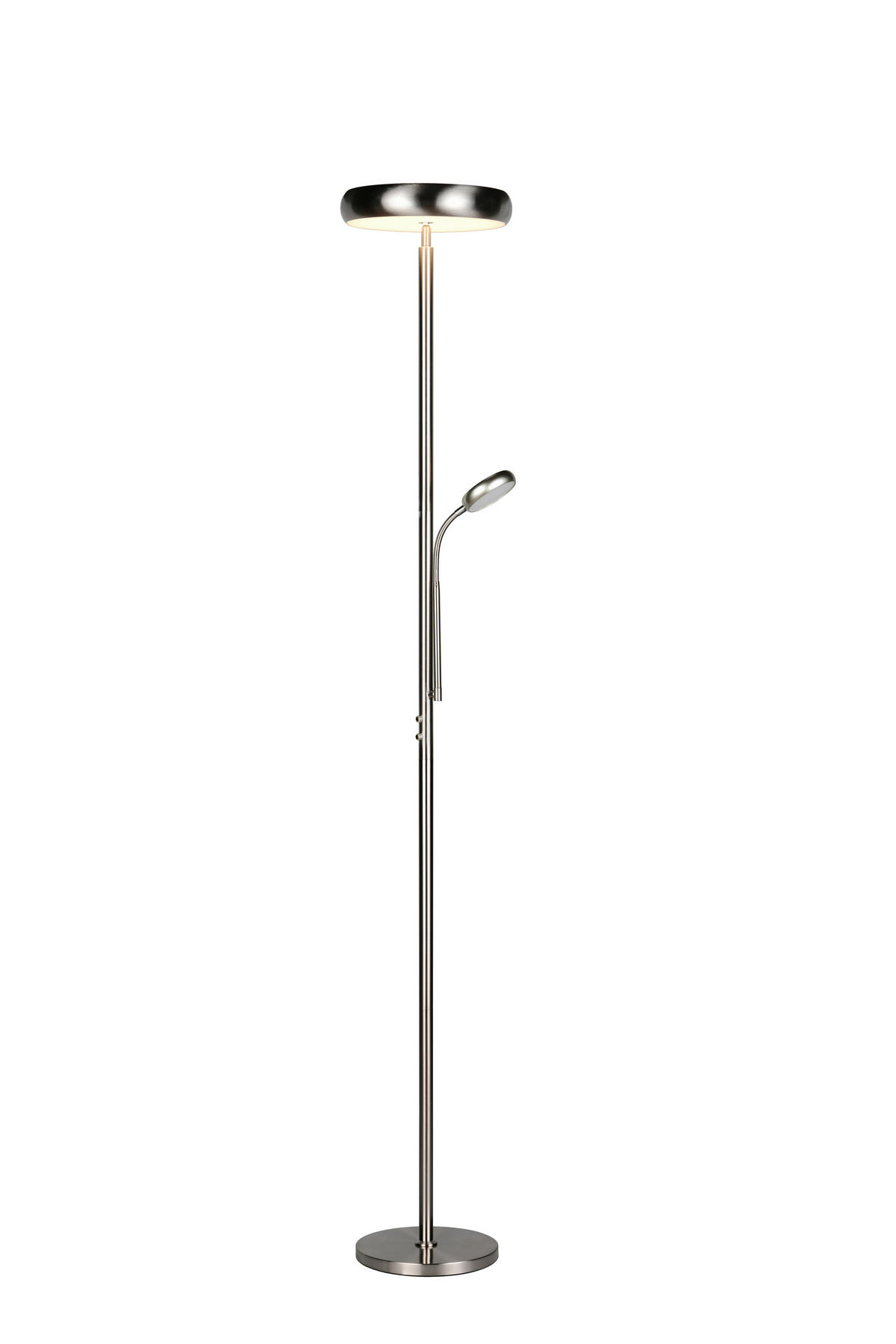 Reality LED Stehleuchte Palermo nickel matt Metall H: ca. 183 cm 1 Brennstellen Palermo - nickel matt (183,00cm) - Reality