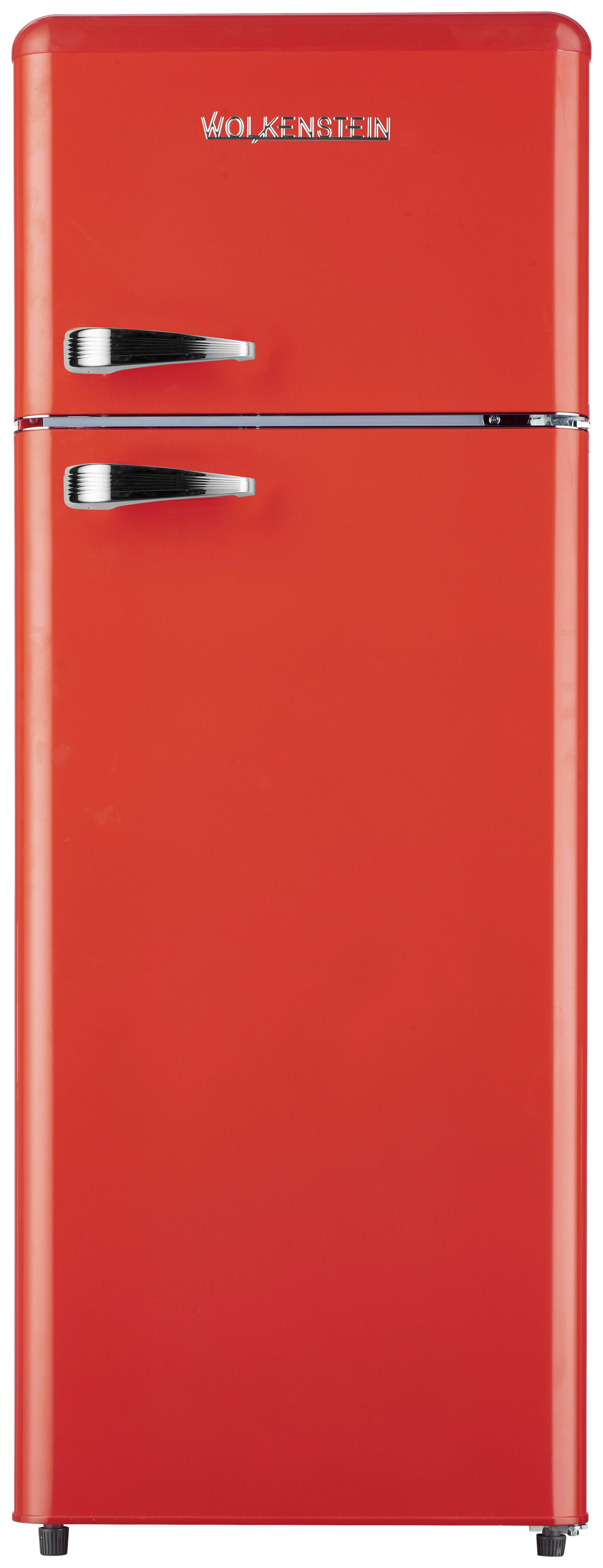Wolkenstein Retro Kühl-/Gefrierkombination GK212.4RT FR rot B/H/T: ca. 54,5x145,6x62,6 cm Kühl-/Gefrierkombi GK212.4RT FR - rot (54,50/145,60/62,60cm) - Wolkenstein
