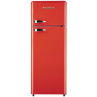 Wolkenstein Retro Kühl-/Gefrierkombination GK212.4RT FR rot B/H/T: ca. 54,5x145,6x62,6 cm Kühl-/Gefrierkombi GK212.4RT FR - rot (54,50/145,60/62,60cm) - Wolkenstein