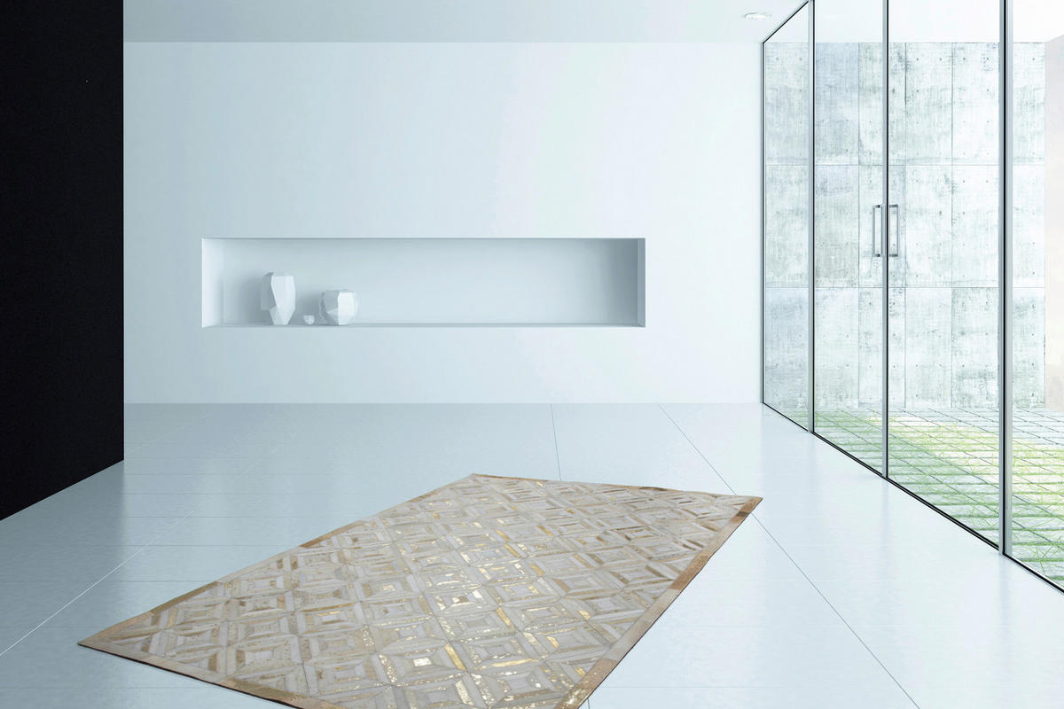 360Living Teppich Dazzle elfenbein B/L: ca. 80x150 cm Dazzle - gold/elfenbein (80,00/150,00cm) - 360Living