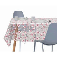 Abwaschbarer Tischbelag Fantasie Blüte transparent B: ca. 140 cm Fantasie Blüte - transparent (140,00cm)