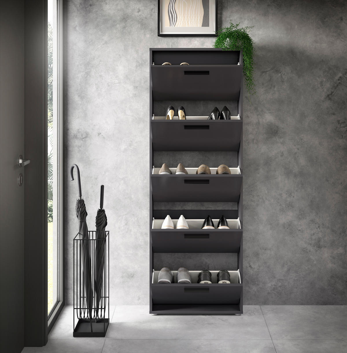 Schuhkipper SAM anthrazit B/H/T: ca. 59x169x17 cm SAM - anthrazit (59,00/169,00/17,00cm)