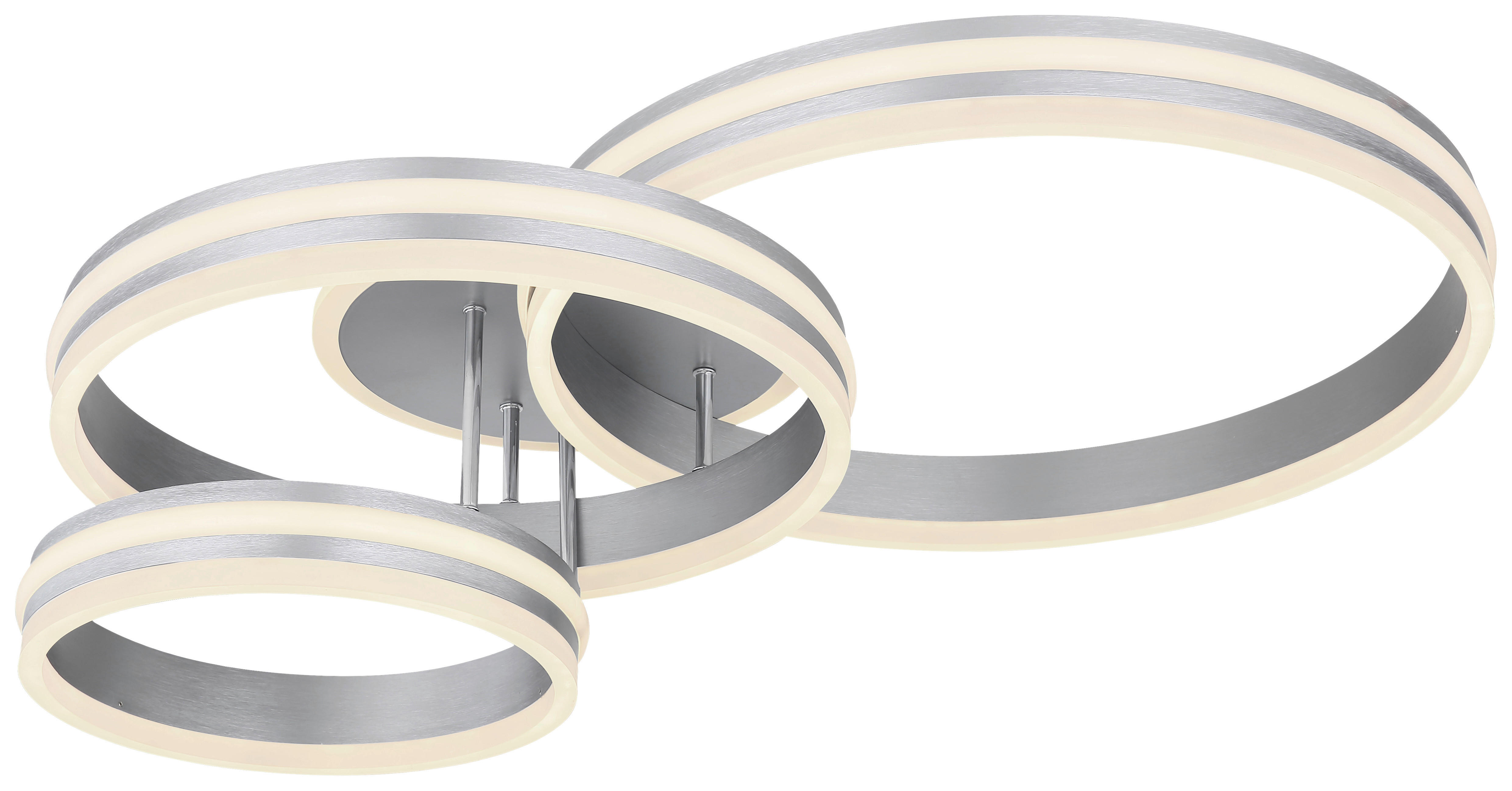 Deckenleuchte grau Metall Acryl B/H/L: ca. 60x20x80 cm Rubio - grau (80,00/60,00/20,00cm)