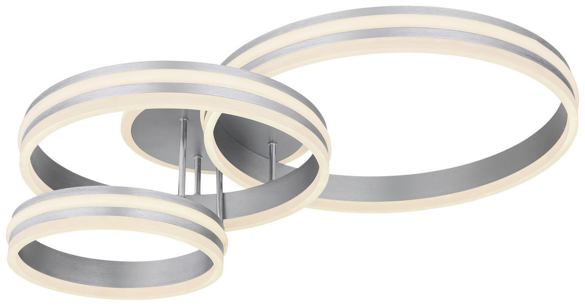 Deckenleuchte grau Metall Acryl B/H/L: ca. 60x20x80 cm Rubio - grau (80,00/60,00/20,00cm)