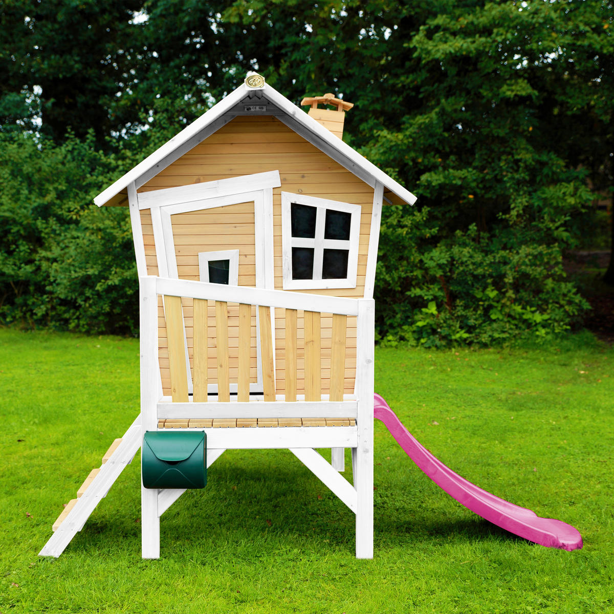 AXI Spielhaus Robin braun B/H/L: ca. 264x203x177 cm Robin - braun/lila (177,00/264,00/203,00cm) - AXI