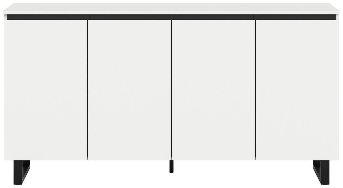 Sideboard Tomasa weiß schwarz B/H/T: ca. 160x84x36 cm Tomasa - weiß/schwarz (160,00/84,00/36,00cm) - xonox.home