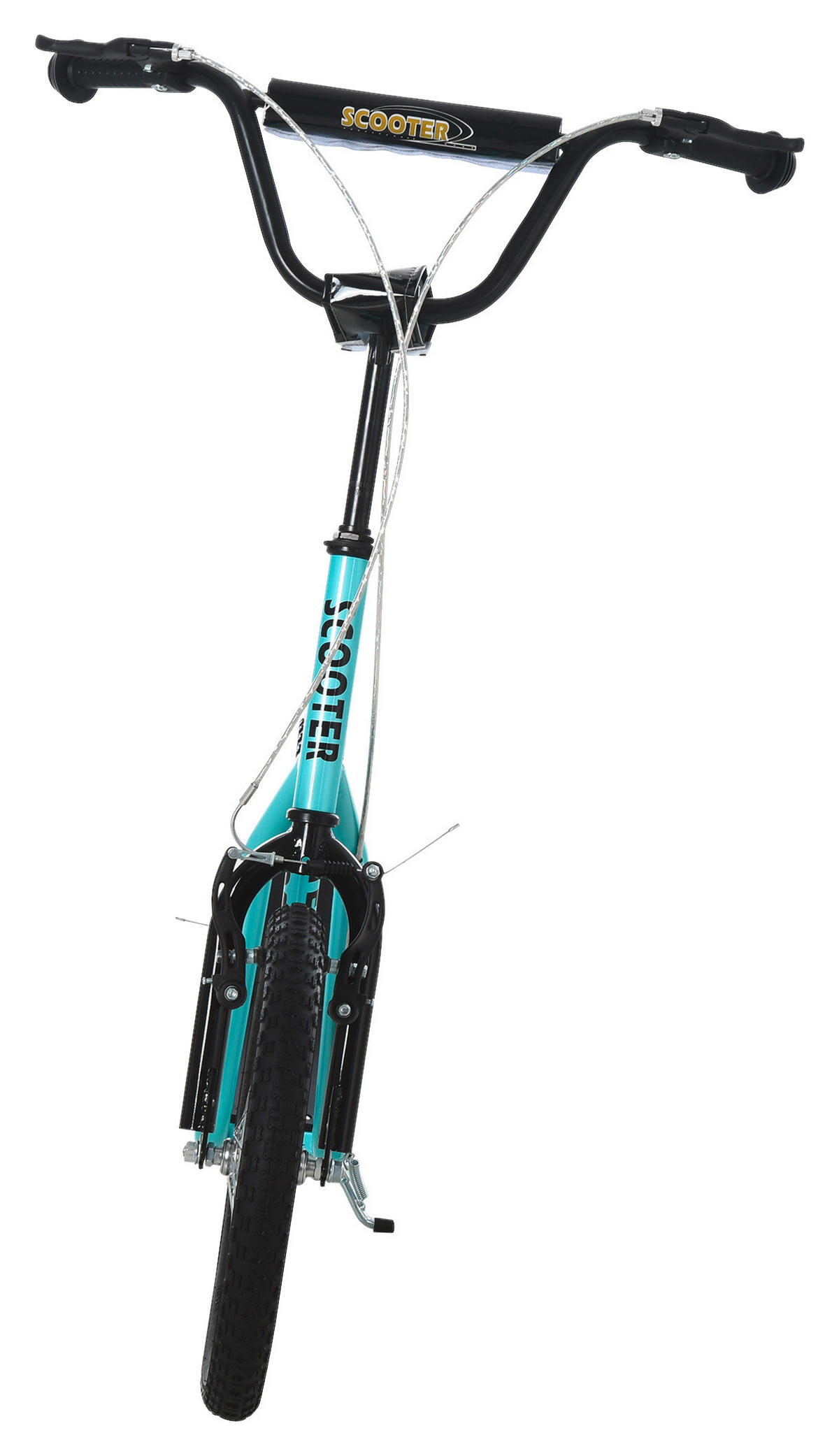 HOMCOM Kinderroller hellblau B/H/L: ca. 58x94x135 cm Kinderroller_mit_Handbremse - hellblau (135,00/58,00/94,00cm) - HOMCOM