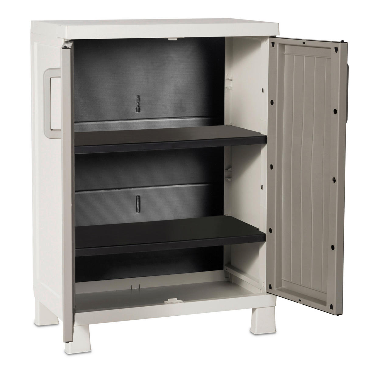 Toomax Kunststoffschrank Wood Midi hellgrau Kunststoff B/H/T: ca. 65x93x37 cm Wood Midi - hellgrau (65,00/93,00/37,00cm) - Toomax