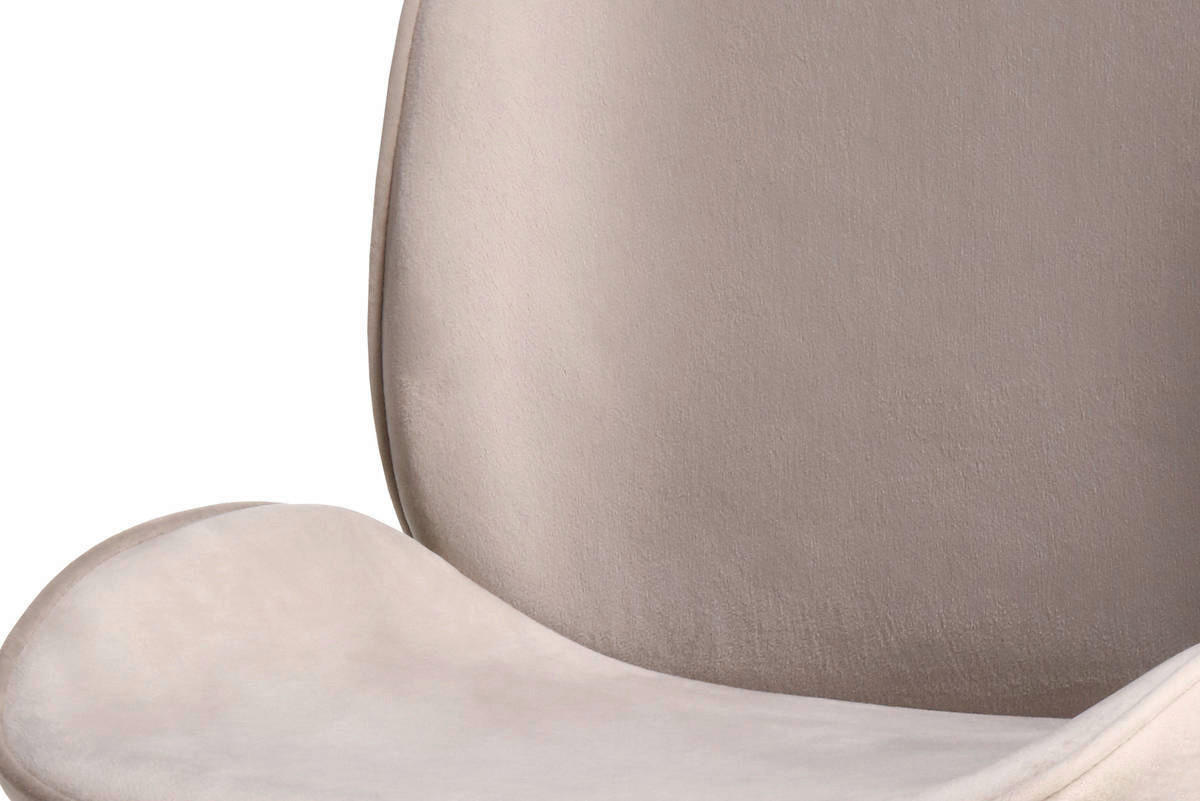 Stuhl Charlize 100 2er beige Microfaser B/H/T: ca. 48x87x59 cm Charlize 100 2er - beige/messing (48,00/87,00/59,00cm) - 360 Living