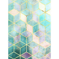 Komar Poster Mosaik Verde Abstrakt B/L: ca. 50x70 cm Mosaik Verde - (50,00/70,00cm) - Komar