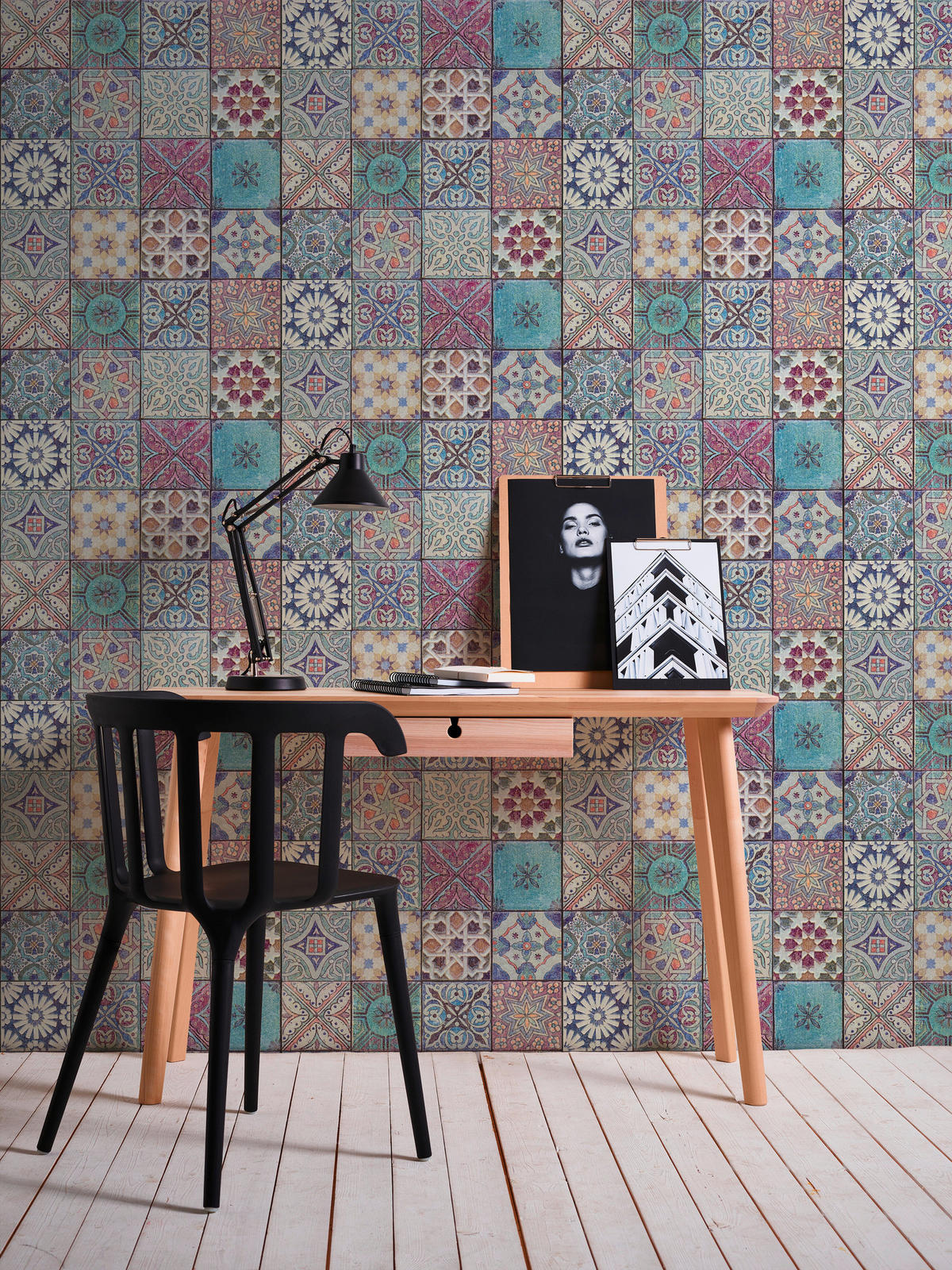Vliestapete Fliesenoptik bunt B/L: ca. 53x1005 cm Vliestapete_36205-1_Neue_Bude - bunt (53,00/1005,00cm)